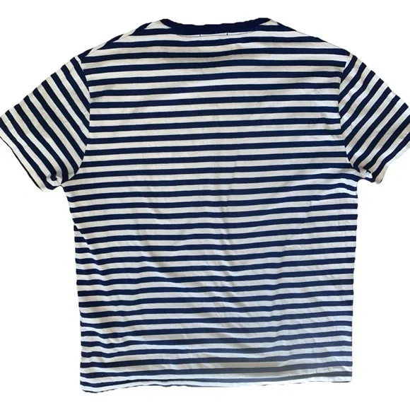Polo Ralph Lauren Custom Slim Fit Stripe Top in Navy and White L - Picture 3 of 12